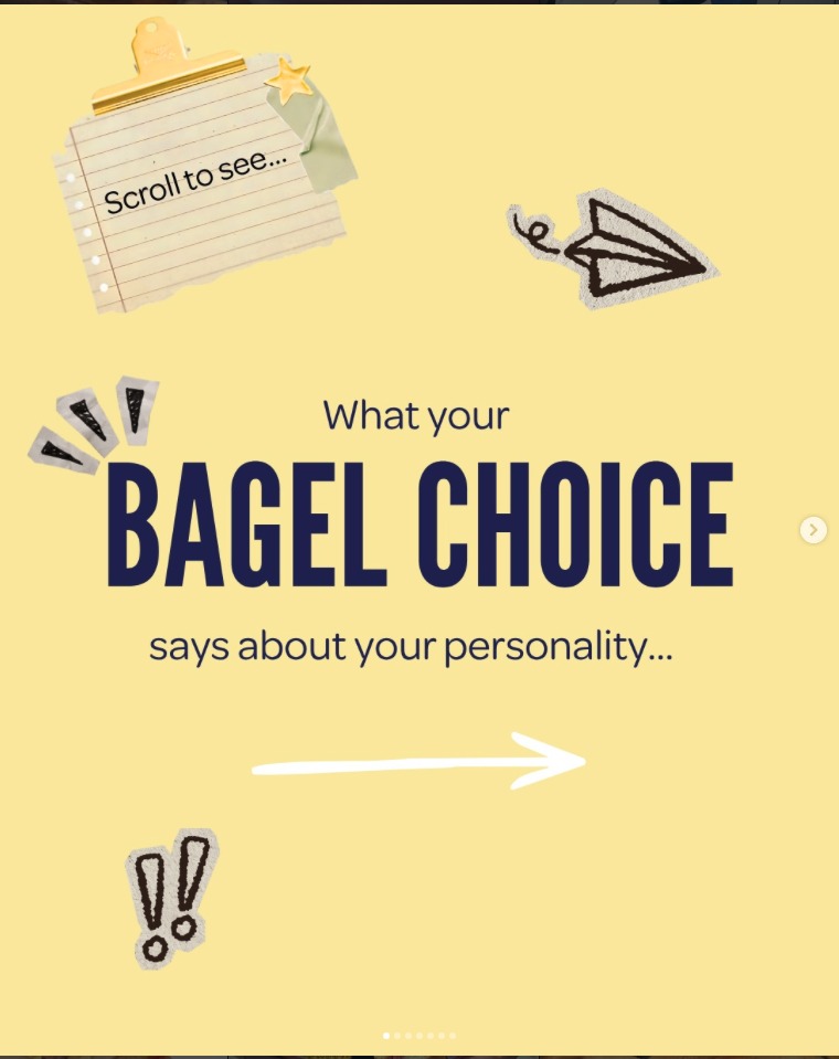 What your bagel choice says about your personality…