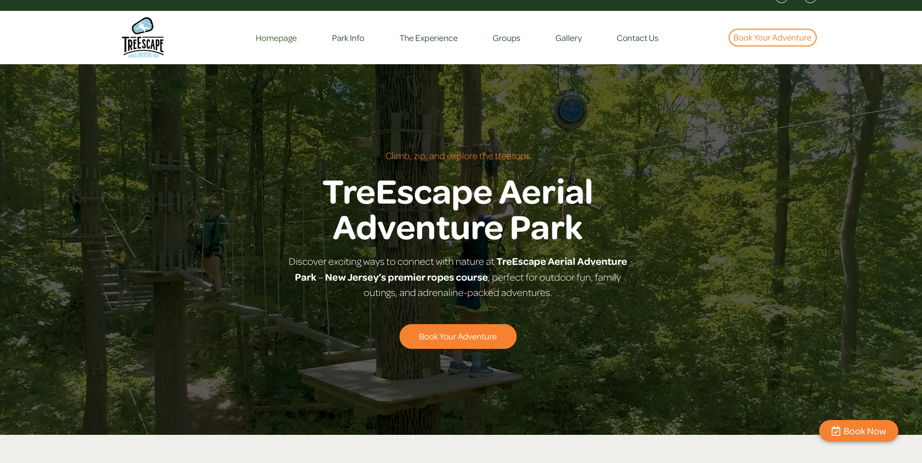 TreEscape Adventure Park Website Copy